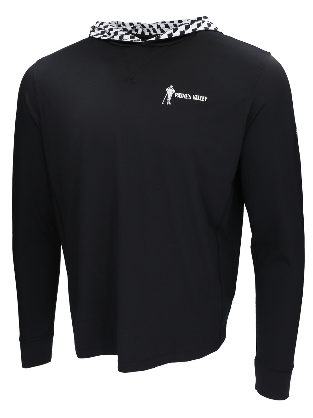 Paynes valley QED London Black Hooded Lightweight Pullover with White Drawcords